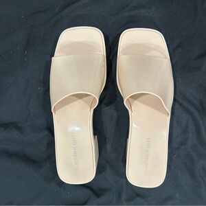 Cream Sandal Slip Ons
